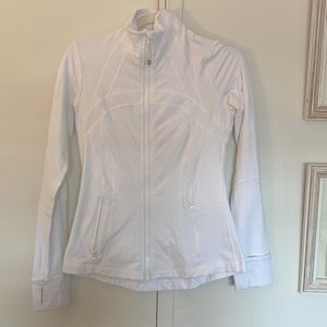 Lululemon white running Zip top